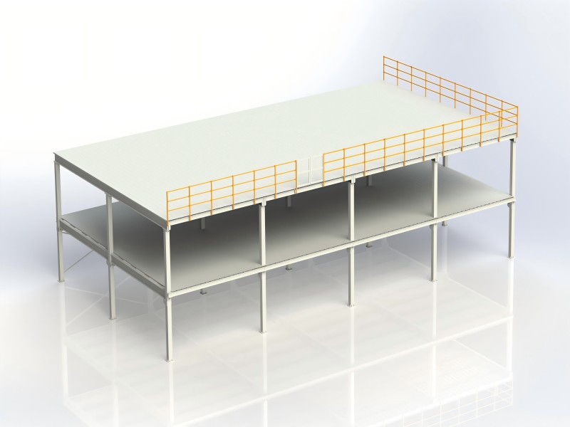 Estante de entrepiso de acero para almacén - Plataforma de acero-Kingmore